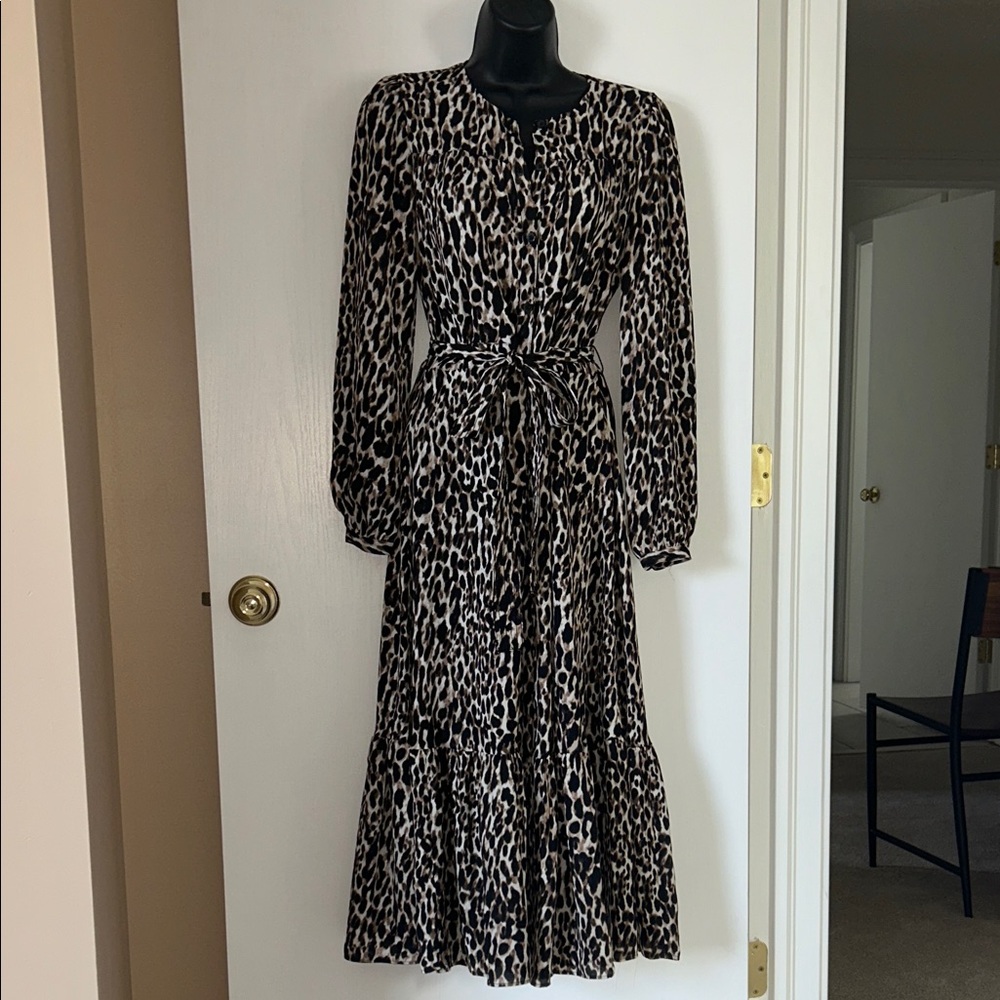 Banana Republic Animal Print Dress Size 2